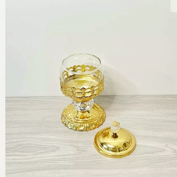 Arabian Turkish Wedding Bakhoor Burner Set w/Tray - Picture 9 of 10